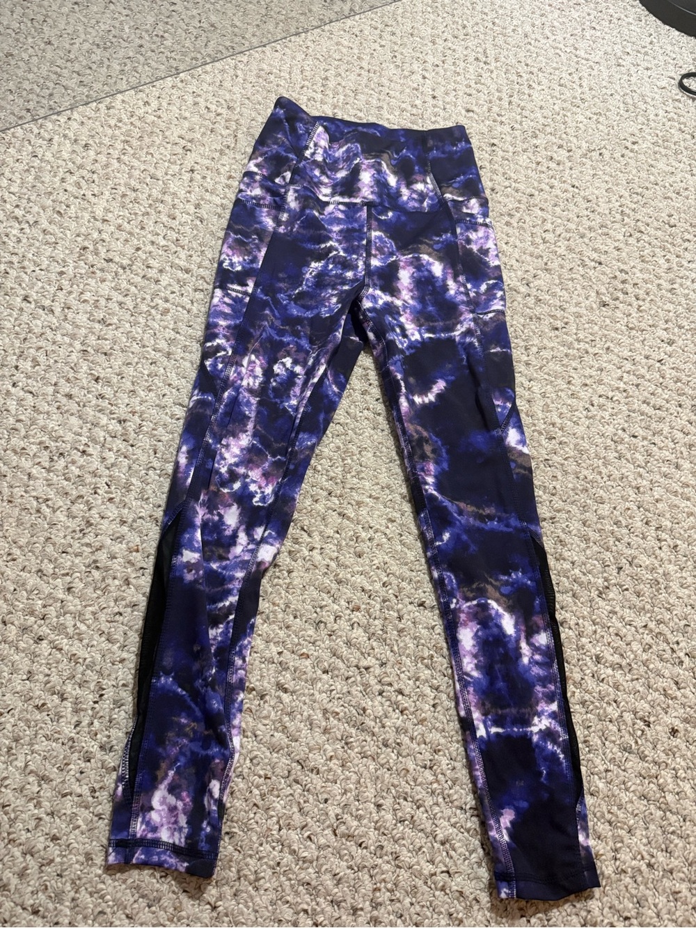 Women's Purple Tie-Dye Performance Leggings